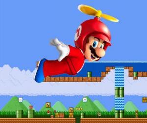 Puzzle Mario πετώντας με το κύτος με έλικα